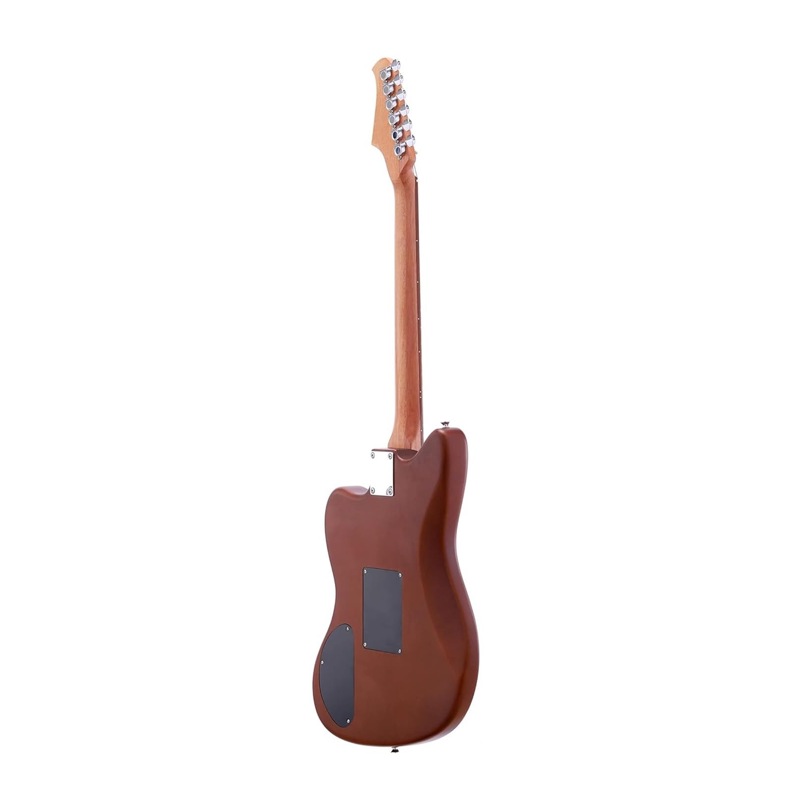 Semi Hollow Elektryczna Gitara Akustyczna Matowy Brązowy Profesjonalny Instrument Muzyczny