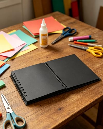 Álbum de fotos DIY vintage, cuaderno de viaje retro de 7 pulgadas cuadradas con hojas sueltas, 20 hojas / 40 páginas en papel kraft para recuerdos de parejas, familia, graduación y regalos miniatura 4
