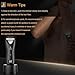 Favrison Body Hair Trimmer for Men, Electric Ball Trimmer with Ceramic Blade, Waterproof Pubic Groin Hair Trimmer for Mens Grooming Kit with LCD Display & Recharge Dock (Black)