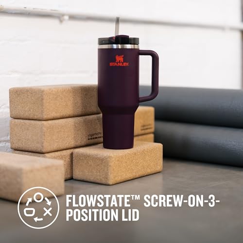STANLEY 1913 Quencher H2.0 Flowstate Trinkflasche Mit Strohhalm 1.2L - Thermobecher Kühlt 11 Stunden - 48 Stunden Eisgekühlt - Spülmaschinenfest - flasche BPA Frei - Edelstahl Trinkbecher - Plum – Bild 6