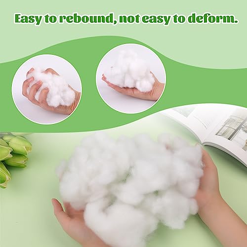 BUTUZE Polyester Fiber, Premium Fiber Fill, High Resilience Fill Fiber, Stuffing for Small Dolls Part Pillow Comforter DIY, 400g/14oz, Recyclable - Thumbnail 6