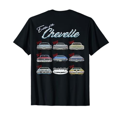 Evolution of the Chevelle, SS, Hotrod, Muscle Car, SS454, SS427 T-Shirt