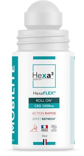 Roll On CBD 1000mg Effet Froid Bio COSMOS® 50ml HexaFLEX®