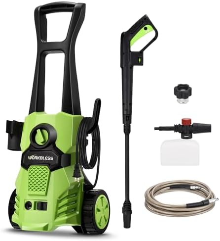 Electric Pressure Washer, 4000PSI 2.6 GPM Power Washer with Angle-Adjustment Nozzle, High Pressure Washer with Foam Cannon for Car, Driveway, Patios, Home Cleaning