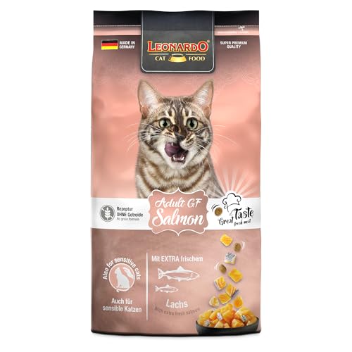 LEONARDO Adult GF Salmon für Katzen, 1,8kg, glutenfrei mit Amaranth, hochwertiger Lachs, Alleinfutter, Made in Germany