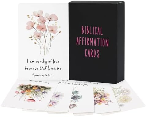 JoycuFF Affirmation Cards for Women, Prayer Cards Bible Verse Scr...
