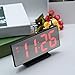 Produktbild Clock Netter Wecker Hübscher geführte Spiegel-Uhr Multifunktions-Snooze-Anzeigezeit Nacht Hübsche Tisch Schreibtisch Led und Tisch Einstellbare Home Office Kinder Red