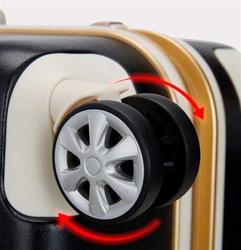 Durable Suitcase for Women PC Hardshell Carry-On Luggage Double Spinner 8 Wheels Suitcase With TSA Lock Retro Suit Case (Color : E, Size : 24in)3