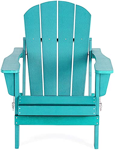 Image of RS Enterprises Chair Patio Chairs Lawn Chair Outdoor Chairs Painted Adirondack Chair Weather Resistant- Wooden (2, Blue)
