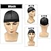 Selalu 4Pcs Wave Cap, Silk Stocking Wave Caps for 360 Waves, Silky Durag for Men, Stain Caps (2*Blue 2*Black) (Color02-Black White Red)