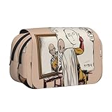 Zhongkaihua Genos/Saitama Federmäppchen Anime Merch Federmäppchen Große Kapazität mit Reißverschluss, Student Schreibwaren Geschenke für Mädchen Jungen, Typ 5, Federmäppchen