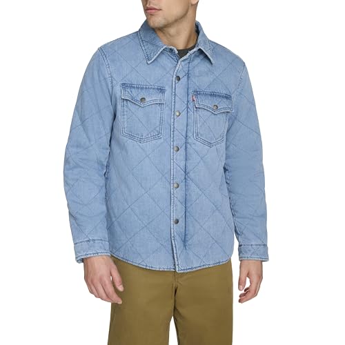Levi's Men's Diamond Quilted Denim Shacket