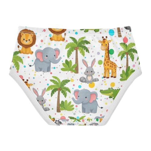 Cute Cartoon Animals Lions Girls Briefs, Toddler Girl Panties, Cotton Underwear Girls, 2–8 Years2