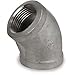 0.375 in. 45 Deg 150 lbs Stainless Steel 304 Elbow