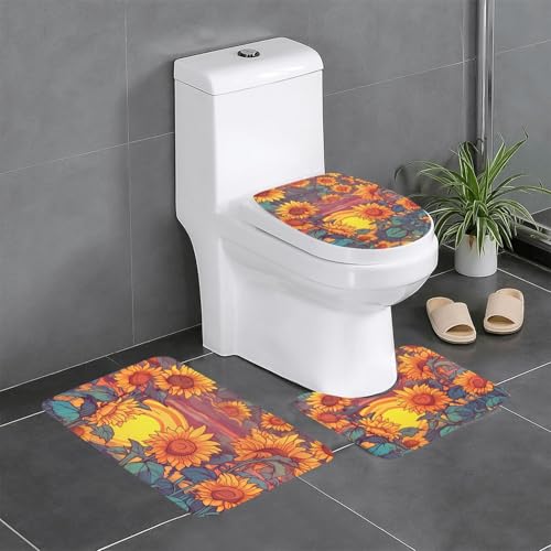 Tapis de salle de bain imprimé fleurs pour une ambiance chaleureuse - 2