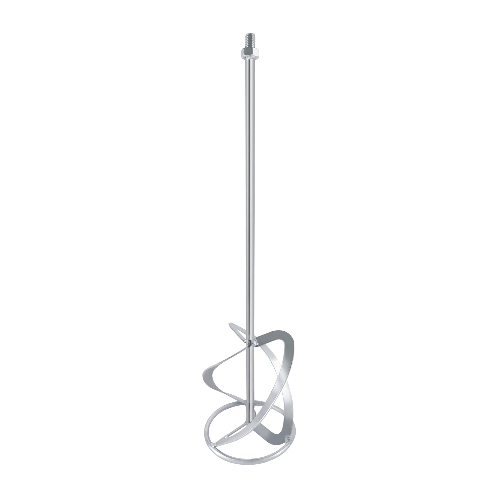 Ø12CM Rührquirl für 2600W Rührwerk (Farb-Mörtelrührer Betonrührer) - Größe: 600 mm × 120 mm, Schnittstellentyp: M14, Silber, Rührstäbchen/Rührstab/Zubehör für elektrische Rührgeräte