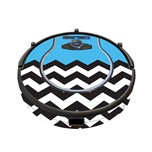 Image of MightySkins Skin Compatible with Shark Ion Robot 750 Vacuum Minimal Coverage - Baby Blue Chevron | Protective, Durable, and Unique Vinyl Decal wrap Cover | Easy to Apply, Remove | Made in The USA