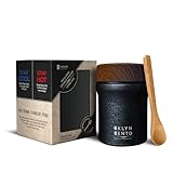 Thermos Food Jar For Hot Food & Soup with Bamboo Spoon. Wide Mouth Stainless Steel Lunch Container For Kids/Adults. Metal Food Flask,Vacuum Insulated & Leak Proof. Best For Work School Travel (Medium)