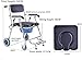 Commode Chair,Toilet Chair 4-in-1 Rolling Casters Elderly Wheelchair Commode Adult Folding Mobile Toilet Seat Toilet Bath Chair Pregnant Women Commode Chair