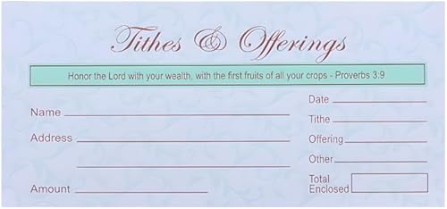 Miniatura 7 de Sobres de ofrenda de iglesia – Sobres de efectivo para diezmos y ofrendas – Paquete de 100 – Swanson Christian Products (PROVERBS 3:9, 100, Pack)