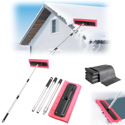 Adjustable Telescoping Snow Roof Rake, Snow Rake for House
