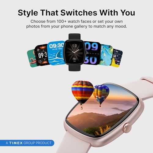 Image of TIMEX iConnect Calling Ace+ 1.83 inch(4.6 cm) 3D UI Display with Functional Crown and BT Calling Smartwatch for Unisex - TWIXW1501T