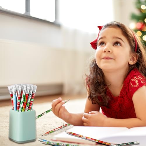 48 lápices navideños para niños con borradores miniatura 7
