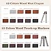 SEISSO 10 Colors Wood Wax Sticks ＆ Markers Furniture Repair Kit, Wood Floor Scratch Repair, Furniture Markers Touch Up Restore Floors, Tables, Holes, Laminate, Carpenters