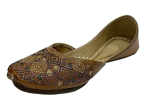 Stop n Style Punjabi Jutti Mojari Flat Shoes Khussa Traditonal Jooti Ethnic Handmade Soft Leather Juti
