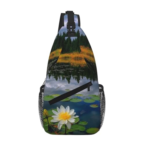 Bolso Sling para Hombre y Mujer con Estilo Floral y Resistente al Agua