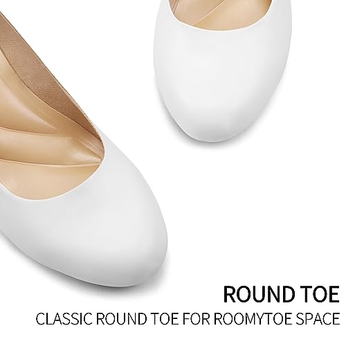 Image of mysoft Women's Wedge Pumps Low Heel Closed Toe 2in Dress Shoes