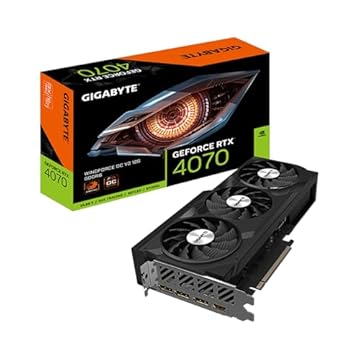 GIGABYTE Placa gráfica GeForce RTX 4070 WINDFORCE OC V2 12G, 3 ventoinhas WINDFORCE, 12 GB 192 bits GDDR6, placa de vídeo GV-N4070WF3OCV2-12GD