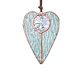 H&D HYALINE & DORA Handcrafted Stained Glass Heart Style Suncatchers Window Hanging Ornament