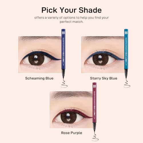 Image of Multibrite Winged Eyeliner Pen, Waterproof Long Lasting Liquid Eyeliner Pen, Smudge-proof Quick Dry Eyeliner Vegan & Cruelty-free (Dark Brown 104#)