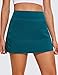 CRZ YOGA Womens High Waisted Tennis Skirts with 3 Pockets Golf A Line Lightweight Cute Athletic Casual Skorts Borealis Green X-Large