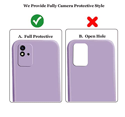Image of A rtistque Liquid TPU Silicone Matte Shockproof Flexible with Camera Protection Soft Back Cover Case for Realme Narzo 50i - Purple