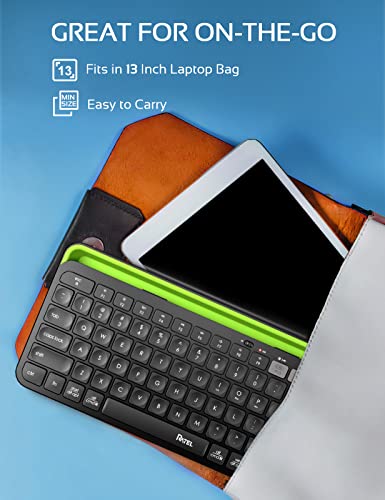 “Panthe” Bluetooth Keyboard, Mini Multi-Device Wireless Keyboard For Ipad Tablet Laptop Phone Tv, Connect Up To 3 Devices, With Tablet Holder, Compatible With Windows, Mac, Chrome Os, Ios, Android #TOP7