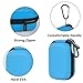 Carrying Case for Noxgear 39g Wearable Bluetooth Clip Speaker, Magnetic Clip-On Wireless Portable Speakers Mini Travel Storage Holder Box with Pocket for Cables, Carabiner-Bag Only (Blue)