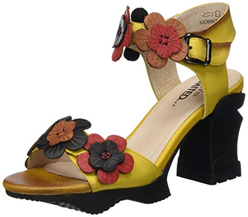 Laura Vita Arcmanceo 03, Sandalia con Pulsera Mujer, Amarillo (Jaune Jaune), 37 EU