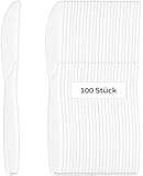 LINARIO® Mehrwegmesser aus Maisstärke - umweltfreundliche und nachhaltige Messer - 18cm - 100 Stück (4x25)