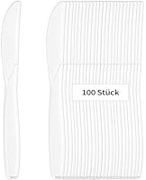 LINARIO® Mehrwegmesser aus Maisstärke - umweltfreundliche und nachhaltige Messer - 18cm - 100 Stück (4x25)