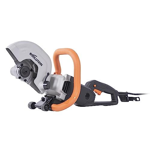 Evolution R230DCT Betonsäge Elektrische Steinsäge 2000W Steinschneidemaschine 230 mm Scheibendurchmesser Sägeblatt Diamantblatt Nicht Enthalten, 90 mm Schnitttiefe, Schneidet Mauerwerk und Beton