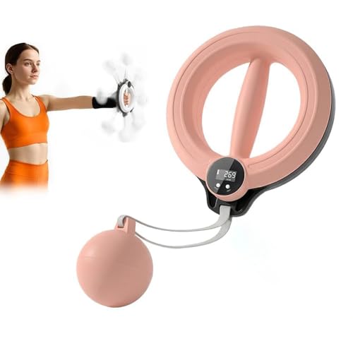 Infinity Hoop 2.0 for Arms and Shoulder Updated 2026 Smart Flabby Arm Exerciser 360 Hand Crank Forearm Workout Equipment with Digital Tracker & Calories Counter for Home Gym Office (Pink)