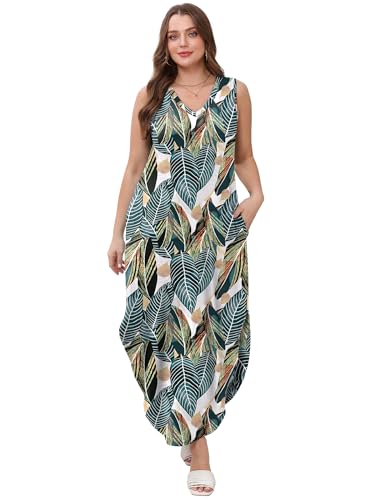 Image of Sampeel Summer Dresses Maxi Dress Vacation Beach Sundresses 2025 with Pockets