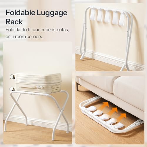 image for HOOBRO Luggage Rack, Metal Foldable Suitcase Stand for Guest Room, Hol
