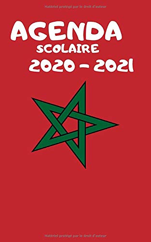 Télécharger Agenda Scolaire Septembre 2020 à Juillet 2021 / Drapeau MAROC .: 1 jour scolaire par page complète Livre PDF Gratuit