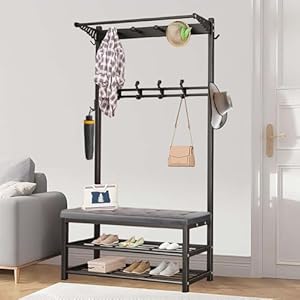 Byoxtfj24Fw Garderobenständer Sitzbank Schuhaufbewahrung 3-in-1