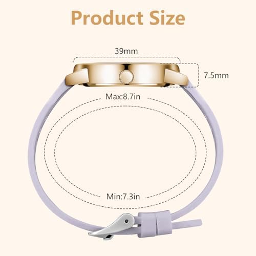 Stylish Women's Leather Quartz Watch with Starry Dial - Image 2