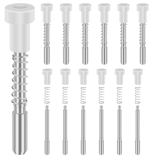 12 Kits Diecast Window Screen Plunger Latches with Caps for Window Screen Retainer Pins to Repair & Replacement Larbeti 5/32 x 1-1/2 Inch Aluminum Plunger Pins Suitable for Retainer Casement Gauze