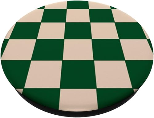 Miniatura 2 de PopSockets PopGrip intercambiables de tablero de ajedrez verde crema blanco